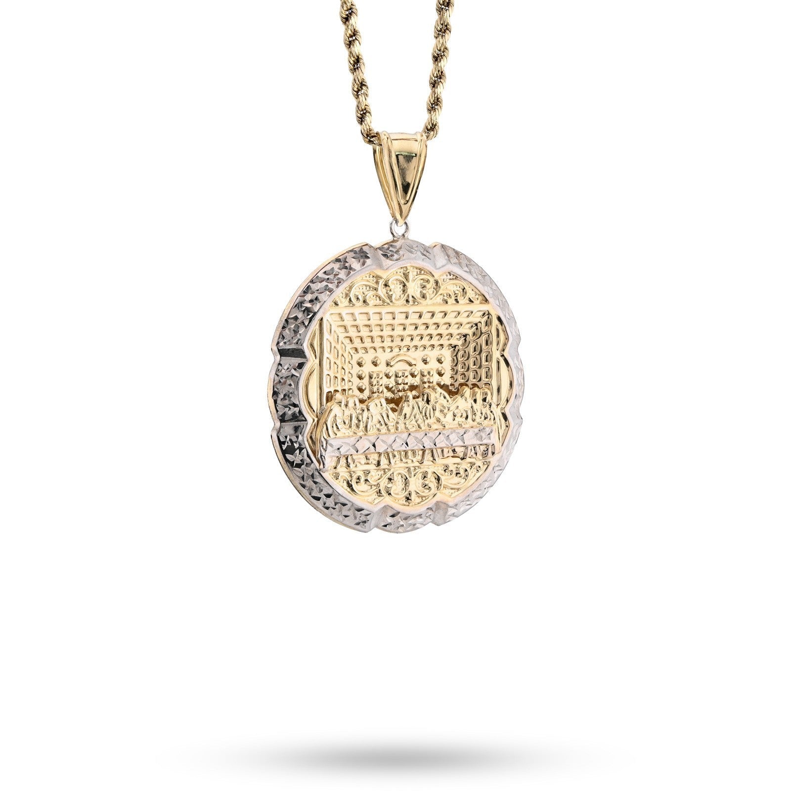 1/10th 10k Gold Bonded 925 Two Tone Apostles Last Supper Pendant Big 9.6g Charm - Elite Jewelers - Charms & Pendants
