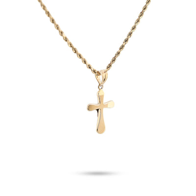 1/10th 10k Gold Bonded 925 Two Tone Cross Crucifix Pendant 0.9gms Unisex Charm - Elite Jewelers - Charms & Pendants