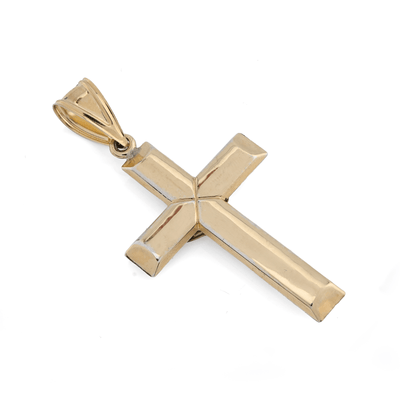 1/10th 10k Gold Bonded 925 Two Tone Cross Crucifix Pendant 3.3gm Religious Charm - Elite Jewelers - Charms & Pendants