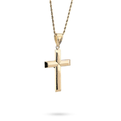 1/10th 10k Gold Bonded 925 Two Tone Cross Crucifix Pendnat Religious 3.3gm Charm - Elite Jewelers - Charms & Pendants