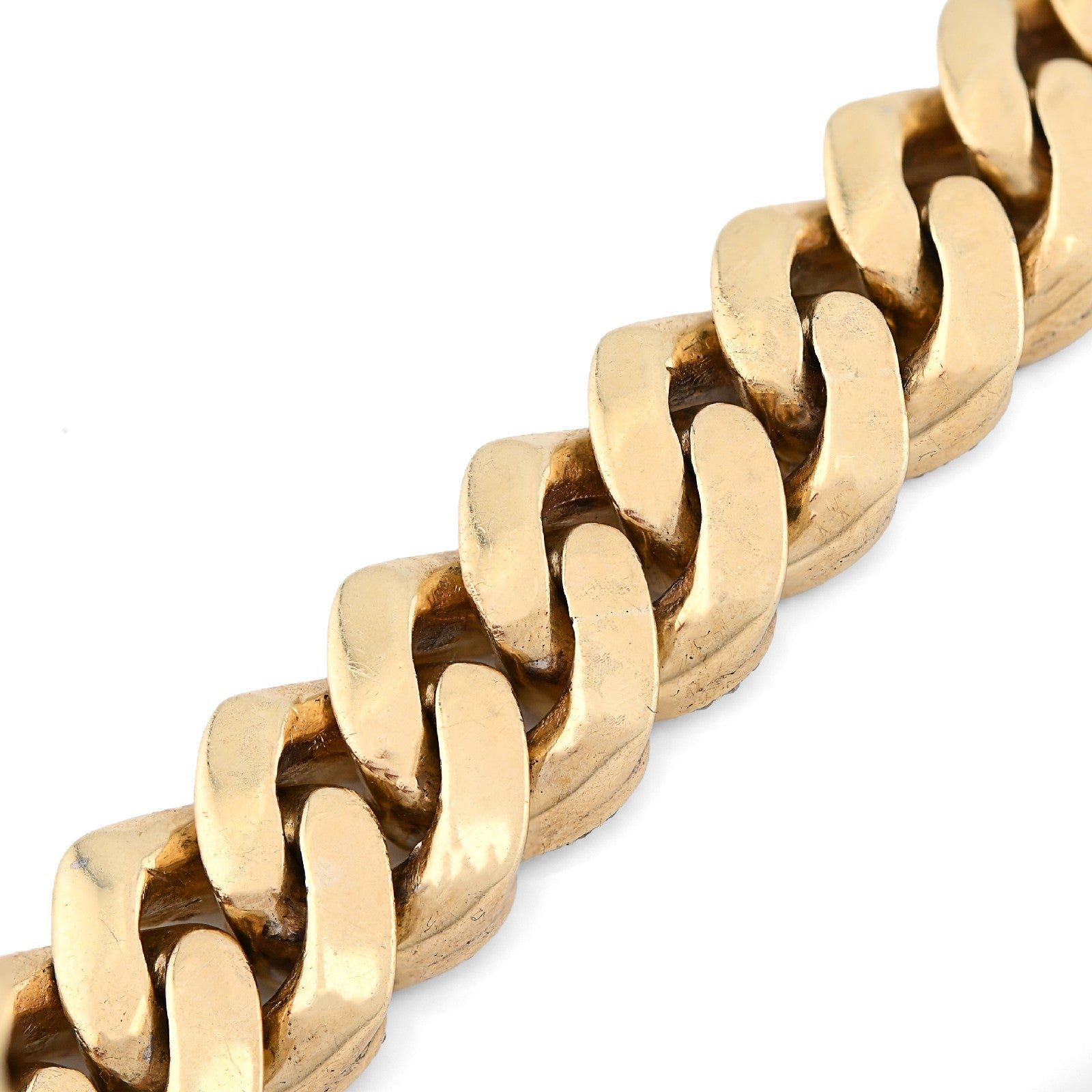 11.5MM 10k Yellow Gold 70.2gm 8CTW Natural Round/Baguette Cuban Diamond Bracelet - Elite Jewelers - Bracelets