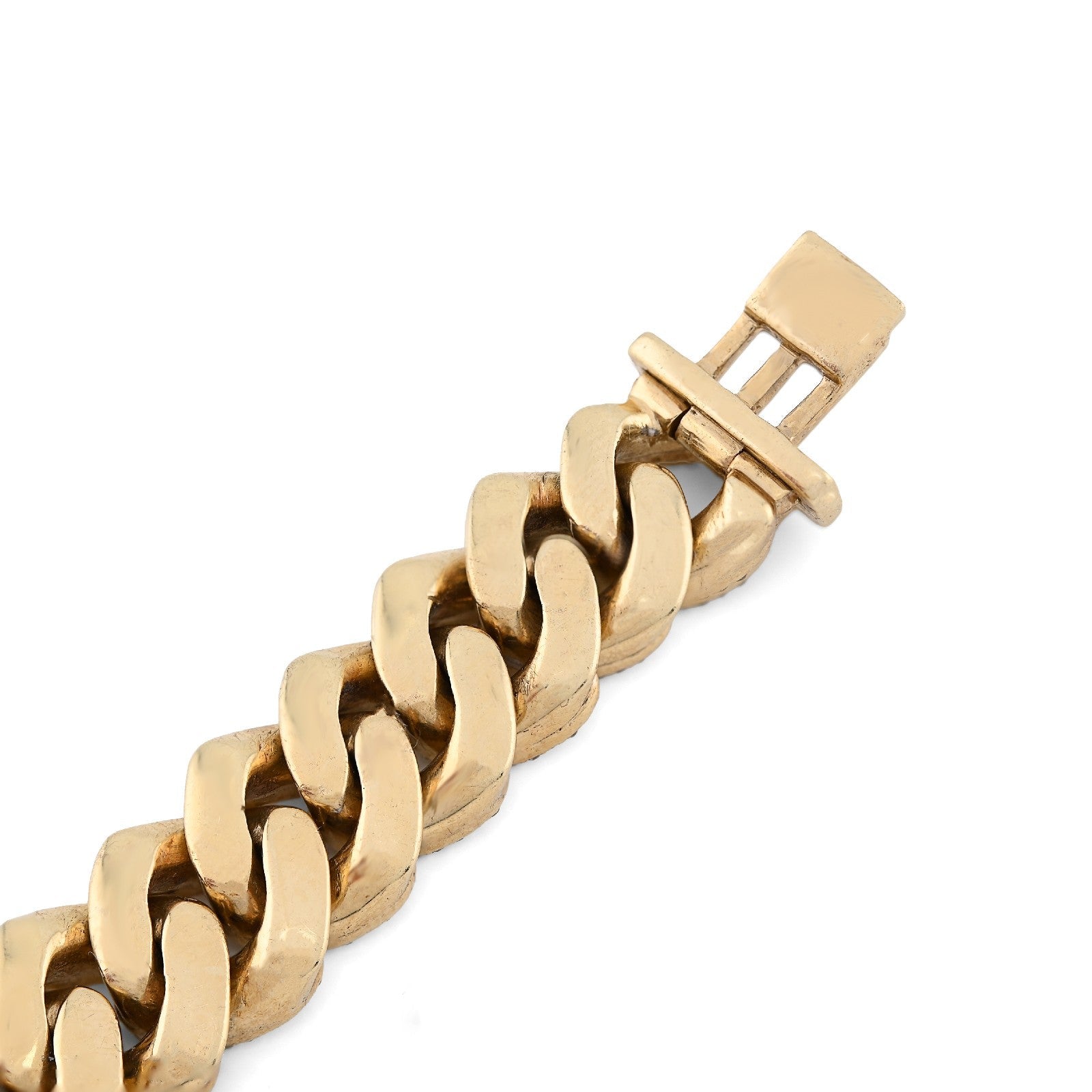 11.5MM 10k Yellow Gold 70.2gm 8CTW Natural Round/Baguette Cuban Diamond Bracelet - Elite Jewelers - Bracelets