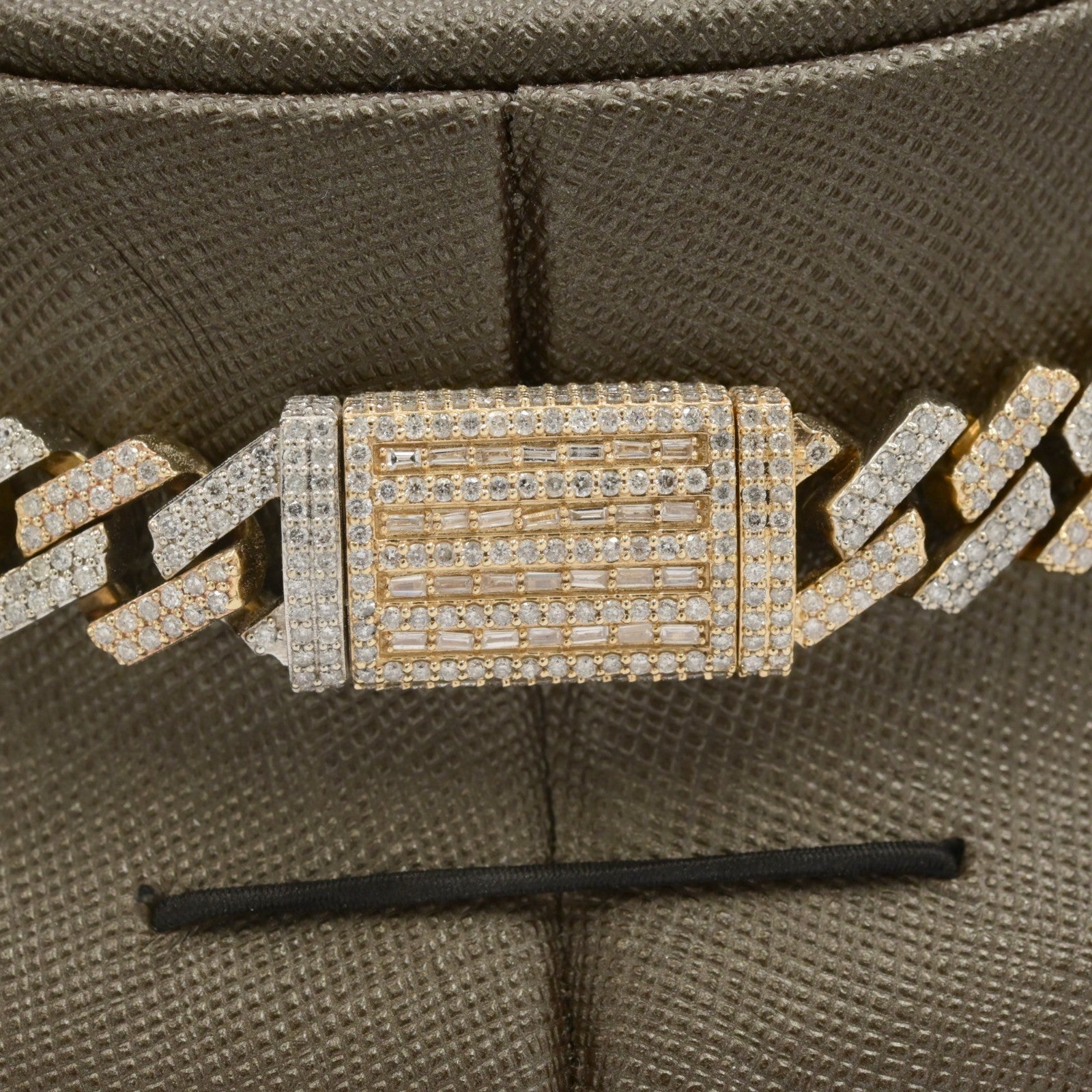 11.5MM 10k Yellow & White Gold 22CTW Diamond 2 Row Cuban Chain 179.5g 20 Inches - Elite Jewelers - Necklaces & Chains