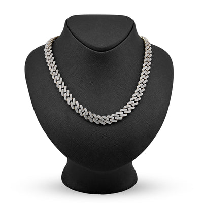 11MM 10k Yellow Gold 6.74CTW Natural Diamond Prong Cuban Chain 63.9gms Necklace - Elite Jewelers - Necklaces & Chains
