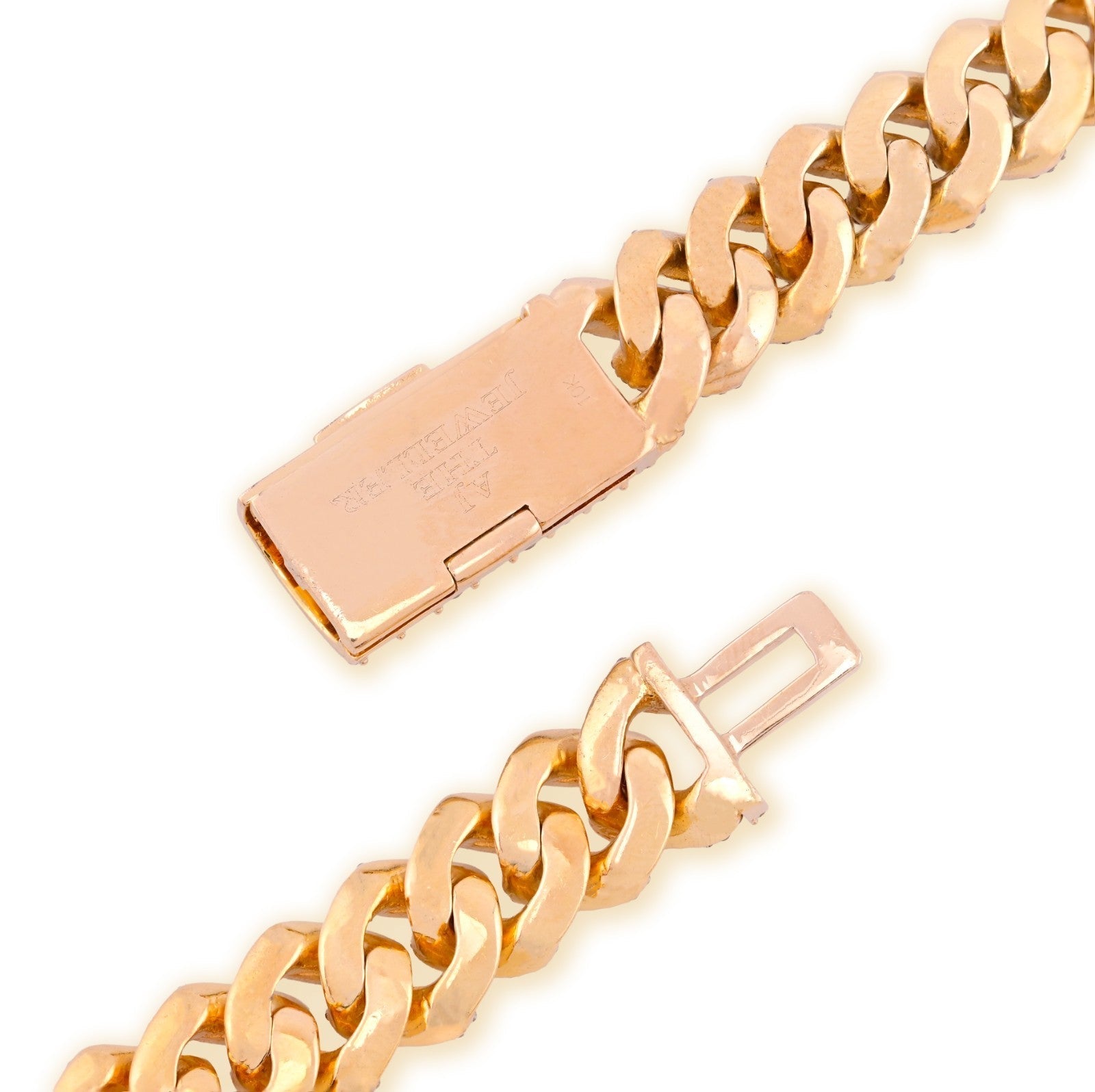 12MM 10k Yellow Gold 25CTW Natural Diamond 180gms Cuban Mens Chain 24In Necklace - Elite Jewelers - Necklaces & Chains