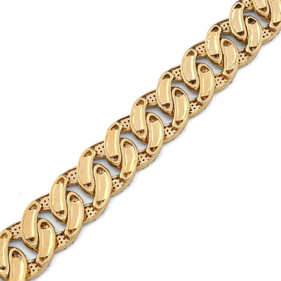 12MM 10k Yellow Gold 27.9g 7.5CTW Natural Diamond 8 Inch Cuban Link Men Bracelet - Elite Jewelers - Bracelets