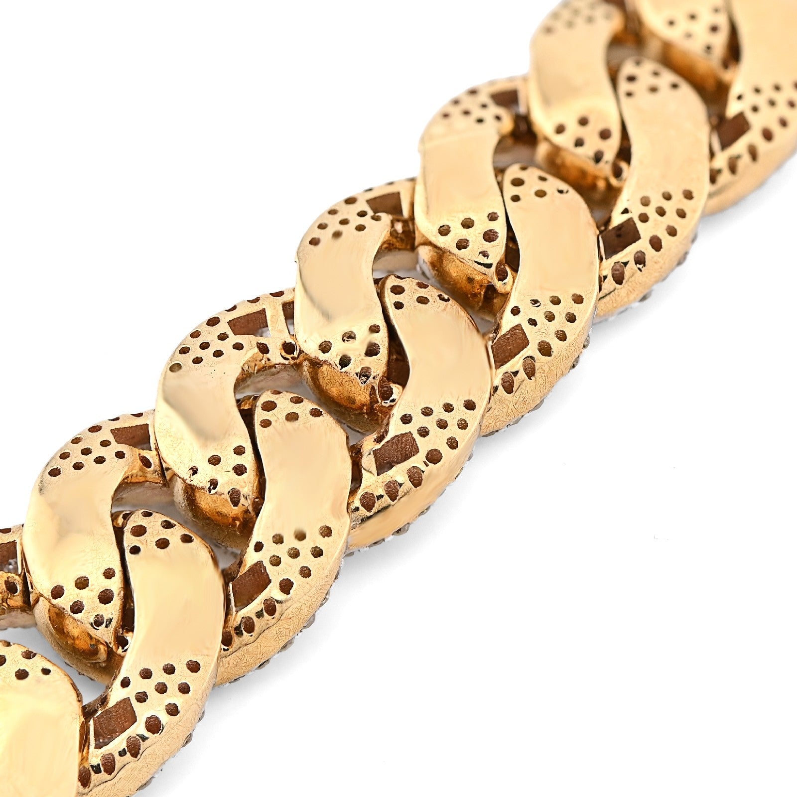 12MM 10k Yellow Gold 40.3gm 6.8CTW Natural Round/Baguette Diamond Cuban Bracelet - Elite Jewelers - Bracelets