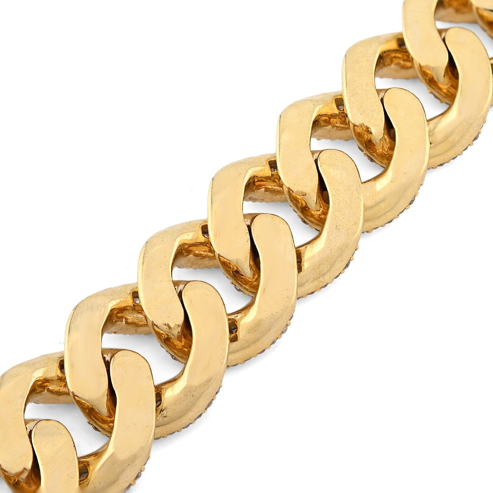 12MM 10k Yellow Gold 49.4g 6.75CT Pure Round/Baguette Diamond Cuban 8In Bracelet - Elite Jewelers - Bracelets