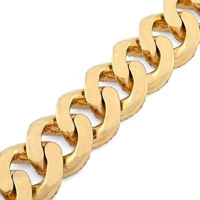 12MM 10k Yellow Gold 49.4g 6.75CT Pure Round/Baguette Diamond Cuban 8In Bracelet - Elite Jewelers - Bracelets