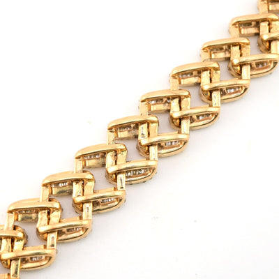 13MM 10k Yellow Gold 55.7gm 12CTW Pure Round/Baguette Diamond Cuban 8In Bracelet - Elite Jewelers - Bracelets
