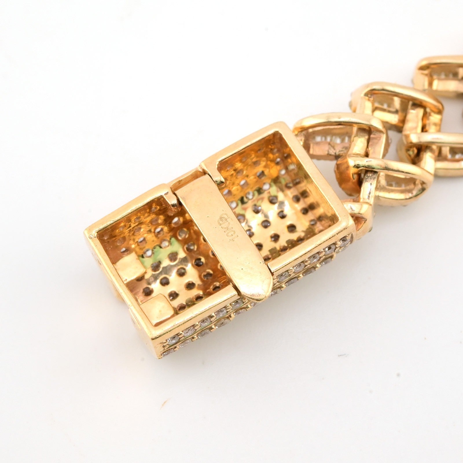 13MM 10k Yellow Gold 55.7gm 12CTW Pure Round/Baguette Diamond Cuban 8In Bracelet - Elite Jewelers - Bracelets