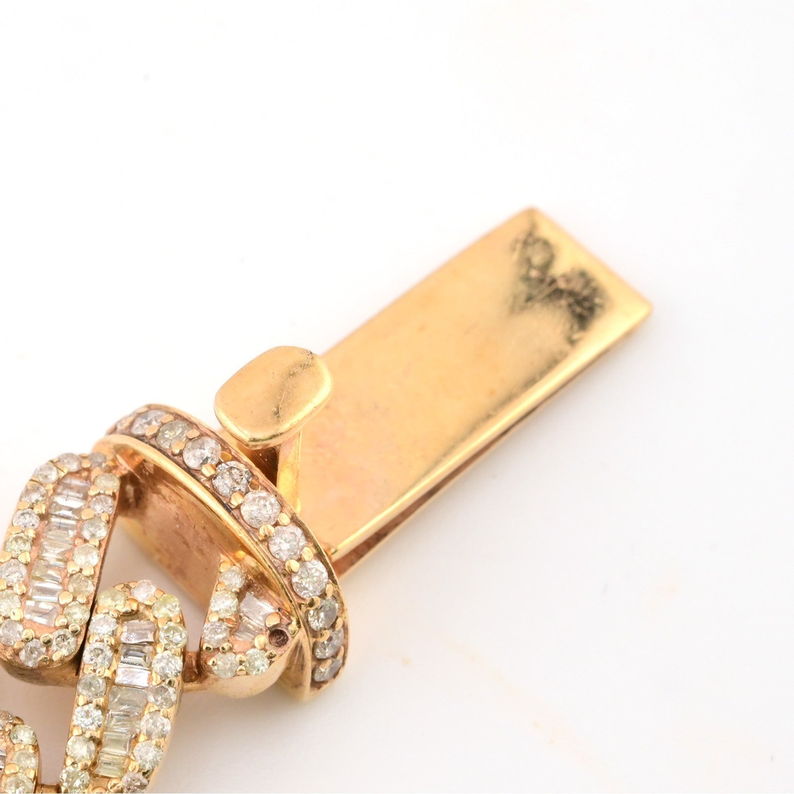13MM 10k Yellow Gold 55.7gm 12CTW Pure Round/Baguette Diamond Cuban 8In Bracelet - Elite Jewelers - Bracelets