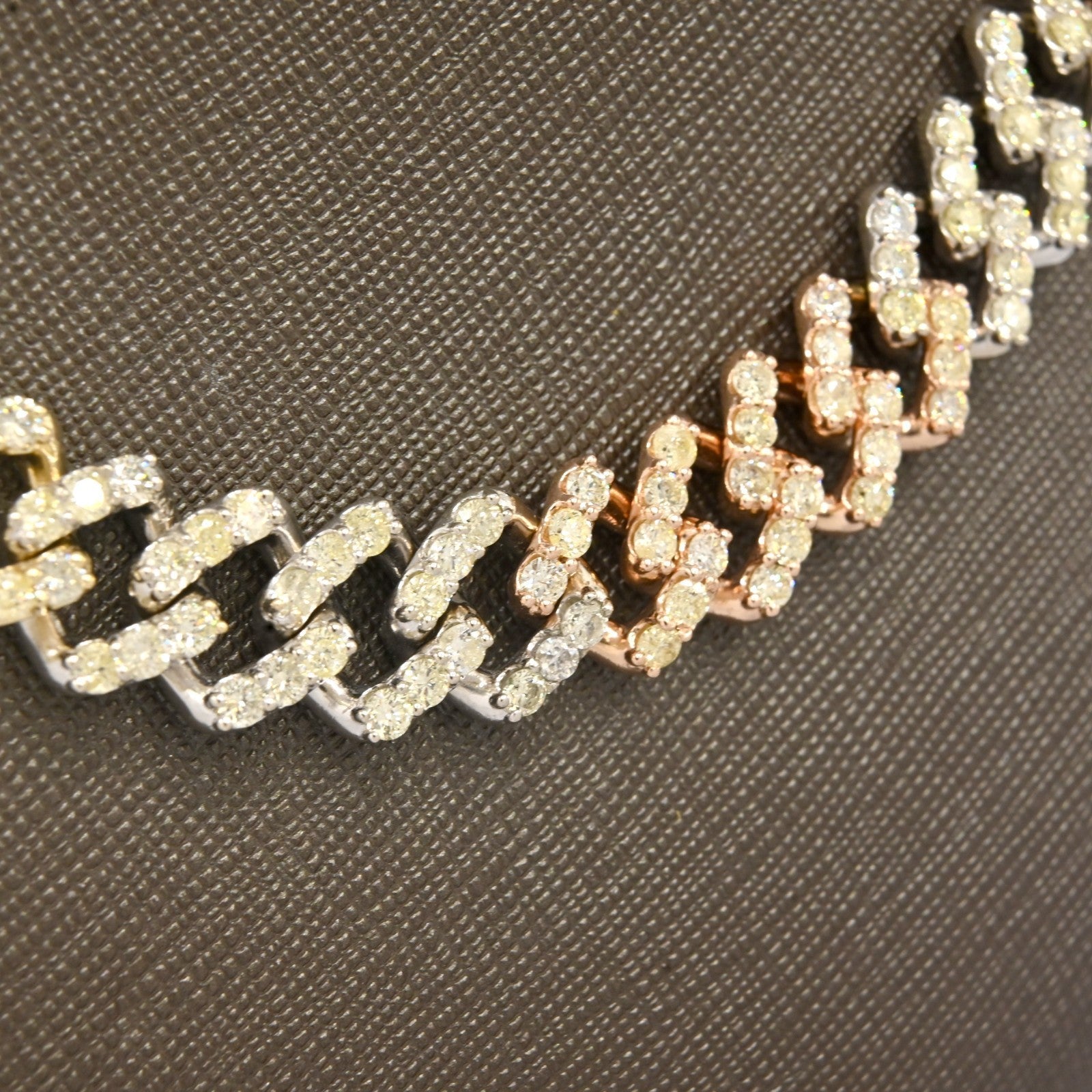 13MM 10k Yellow & Rose Gold 20 Inches 16CTW Natural Diamond Cuban Chain 83gms - Elite Jewelers - Necklaces & Chains