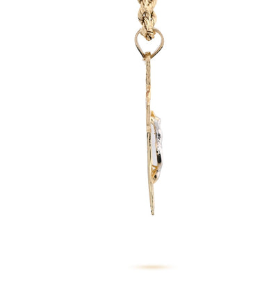 14k Gold 1.8gm St. Benedict San Benito Jesus Cross Crucifix Pendant 2 - Tone Charm - Elite Jewelers - Charms & Pendants