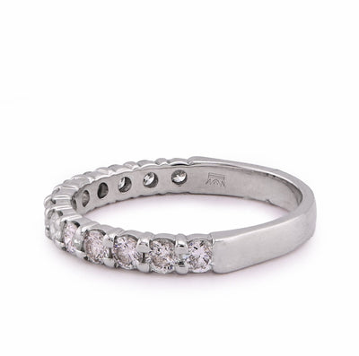 14K White Gold 1.5CT Round Diamond Lab Women Band - Elite Jewelers - Rings