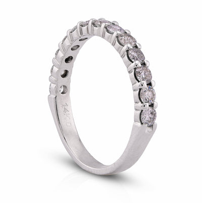 14K White Gold 1.5CT Round Diamond Lab Women Band - Elite Jewelers - Rings