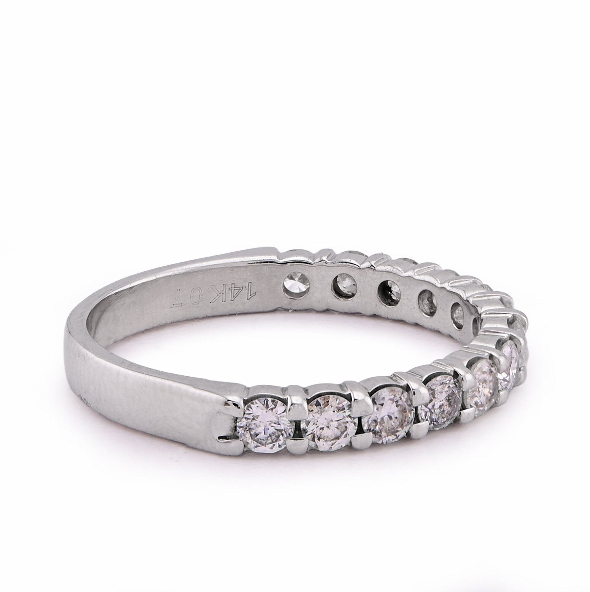 14K White Gold 1.5CT Round Diamond Lab Women Band - Elite Jewelers - Rings