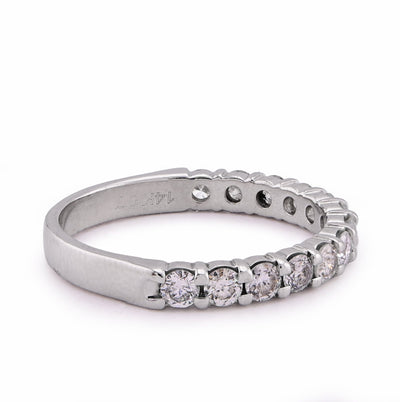 14K White Gold 1.5CT Round Diamond Lab Women Band - Elite Jewelers - Rings