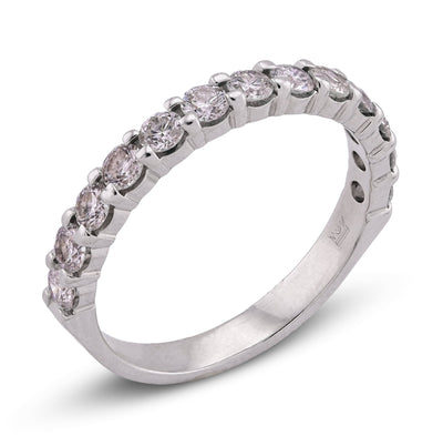 14K White Gold 1.5CT Round Diamond Lab Women Band - Elite Jewelers - Rings
