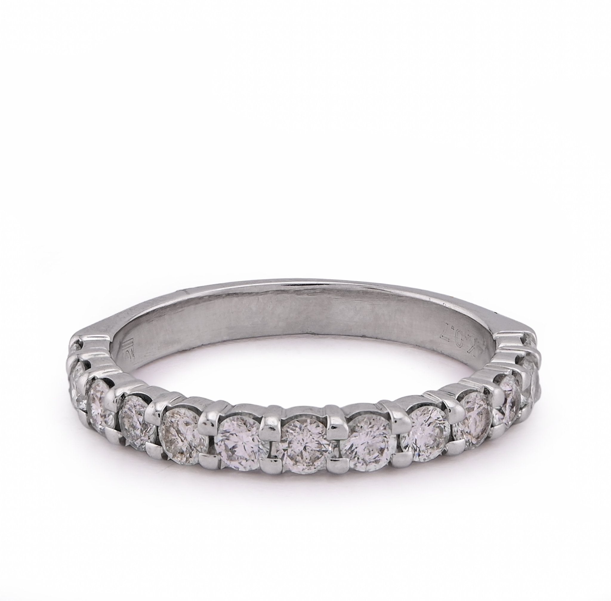 14K White Gold 1.5CT Round Diamond Lab Women Band - Elite Jewelers - Rings