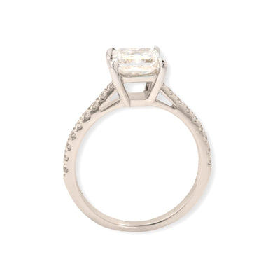 14k White Gold 1.79CTW Lab Grown Princess Cut Solitaire Diamond Womens S7 Ring - Elite Jewelers - Rings