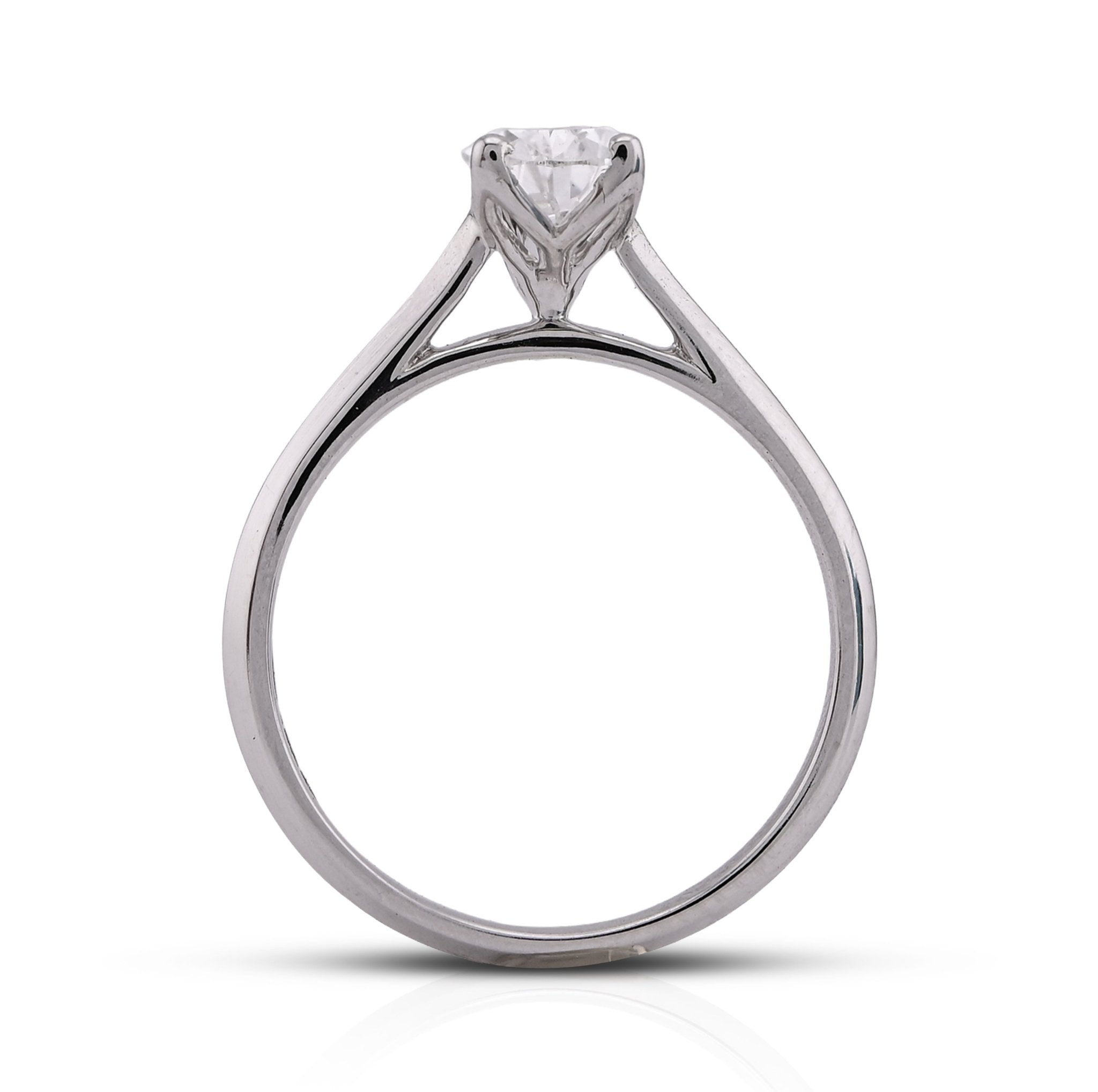 14K White Gold 1CT Centre Pear/Tear Drop Lab Diamond Women Ring - Elite Jewelers - Rings