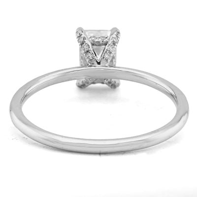 14K White Gold 1CT Emerald Cut Solitaire Lab Diamond Women Wedding Ring - Elite Jewelers - Rings