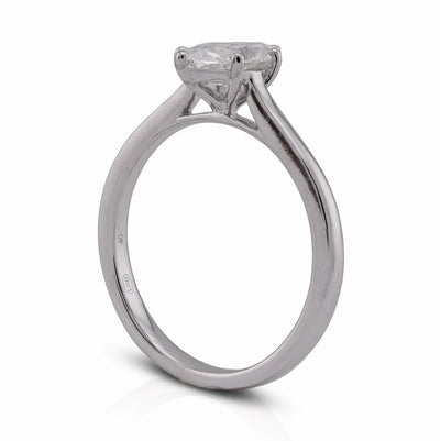 14K White Gold 1CT Marquise Centre Solitaire Lab Diamond Women Ring - Elite Jewelers - Rings