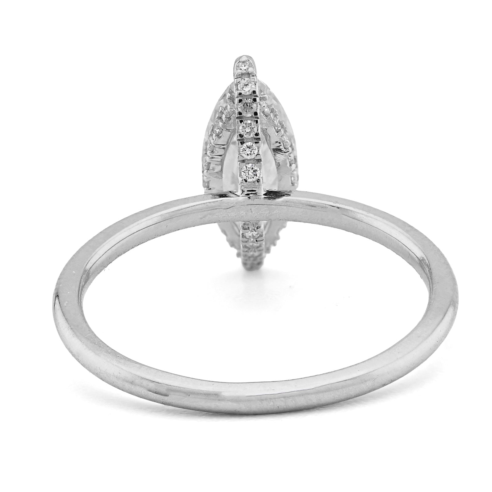 14K White Gold 1CT Marquise Solitaire Lab Diamond Women Wedding Ring - Elite Jewelers - Rings