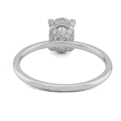 14K White Gold 1CT Oval Solitaire Lab Diamond Women Wedding Ring - Elite Jewelers - Rings