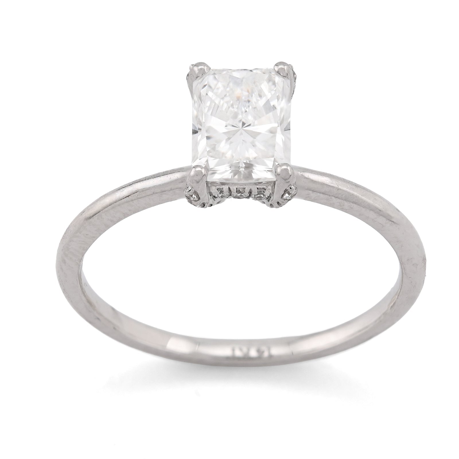 14K White Gold 1CT Princess Cut Solitaire Lab Diamond Women Wedding Ring - Elite Jewelers - Rings