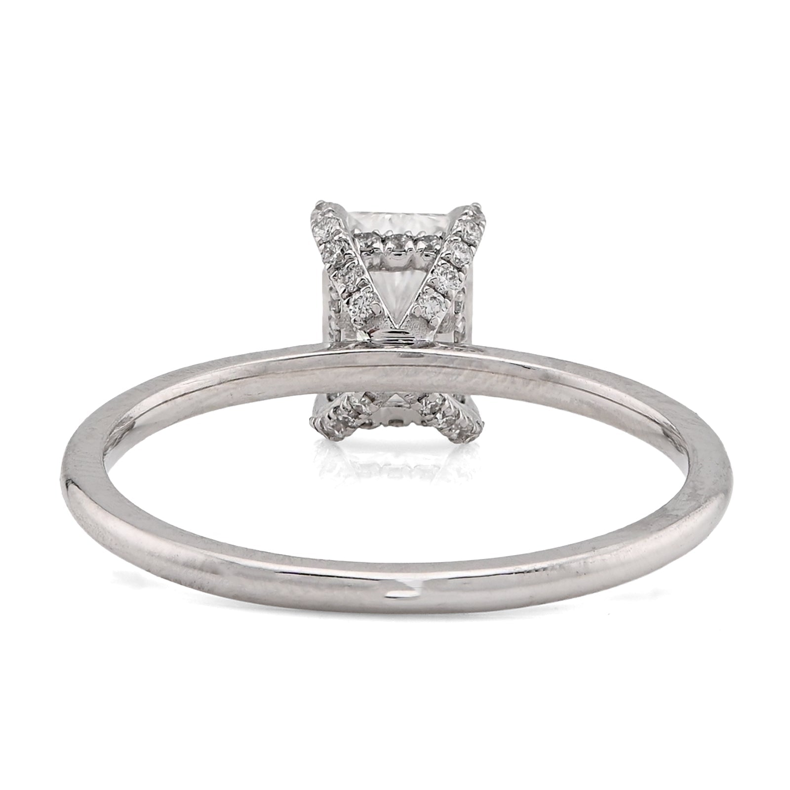 14K White Gold 1CT Princess Cut Solitaire Lab Diamond Women Wedding Ring - Elite Jewelers - Rings
