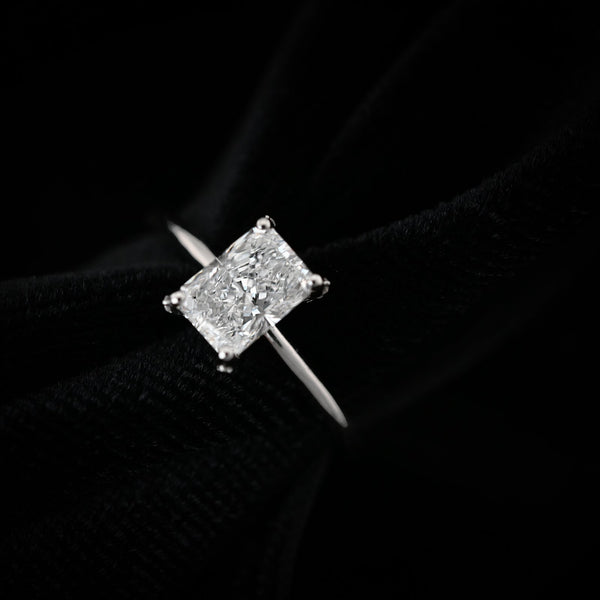 14K White Gold 1CT Princess Cut Solitaire Lab Diamond Women Wedding Ring - Elite Jewelers - Rings