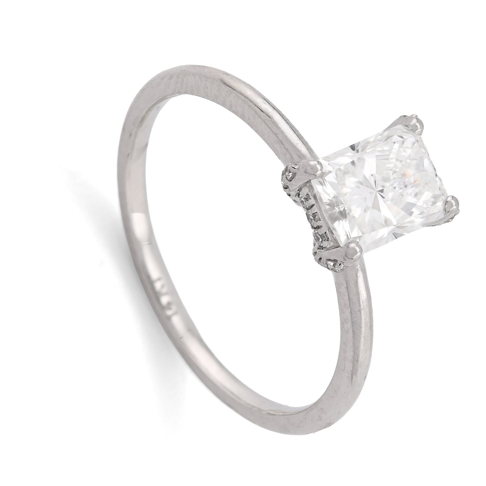 14K White Gold 1CT Princess Cut Solitaire Lab Diamond Women Wedding Ring - Elite Jewelers - Rings