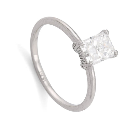 14K White Gold 1CT Princess Cut Solitaire Lab Diamond Women Wedding Ring - Elite Jewelers - Rings