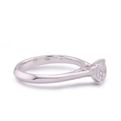 14K White Gold 1CT Round Diamond Centre Women Lab Ring - Elite Jewelers - Rings