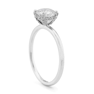 14K White Gold 1CT Round Solitaire Lab Diamond Women Wedding Ring - Elite Jewelers - Rings
