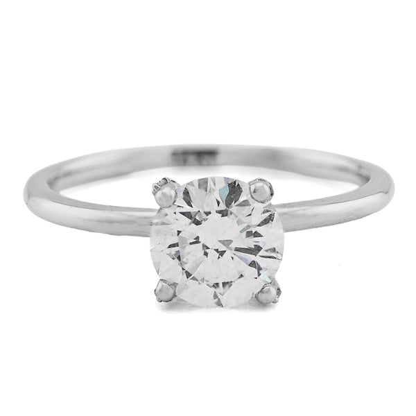 14K White Gold 1CT Round Solitaire Lab Diamond Women Wedding Ring - Elite Jewelers - Rings