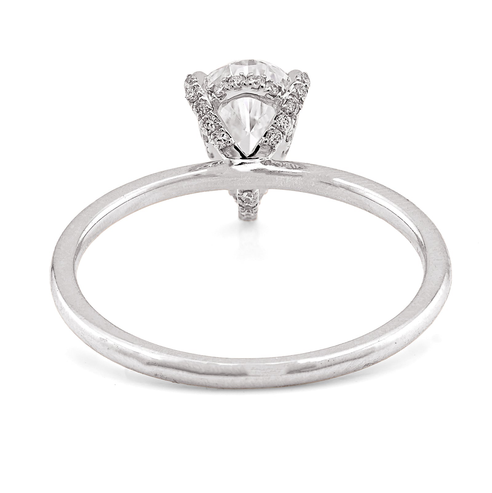 14K White Gold 1CT Tear Drop Solitaire Lab Diamond Women Wedding Ring - Elite Jewelers - Rings