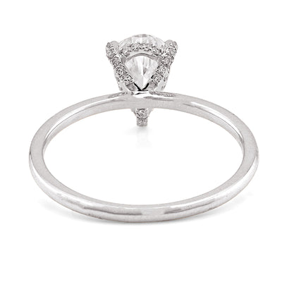 14K White Gold 1CT Tear Drop Solitaire Lab Diamond Women Wedding Ring - Elite Jewelers - Rings