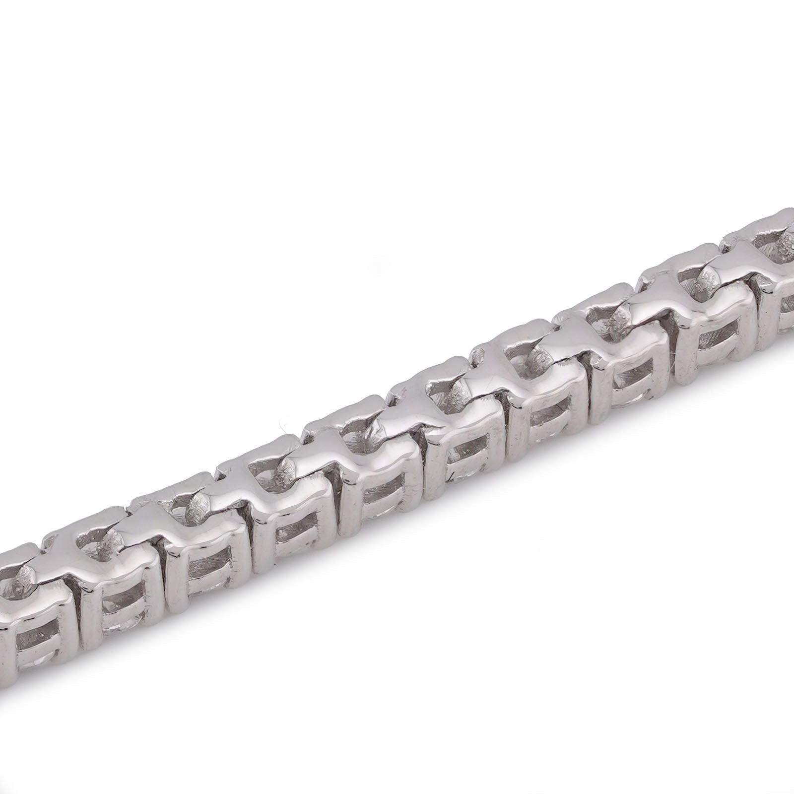 14K White Gold 2.81CT Lab Diamond 4 Pointer Tennis Bracelet 7" - Elite Jewelers-Bracelets
