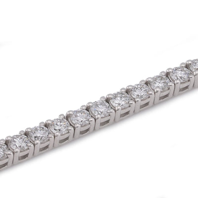 14K White Gold 2.81CT Lab Diamond 4 Pointer Tennis Bracelet 7" - Elite Jewelers-Bracelets