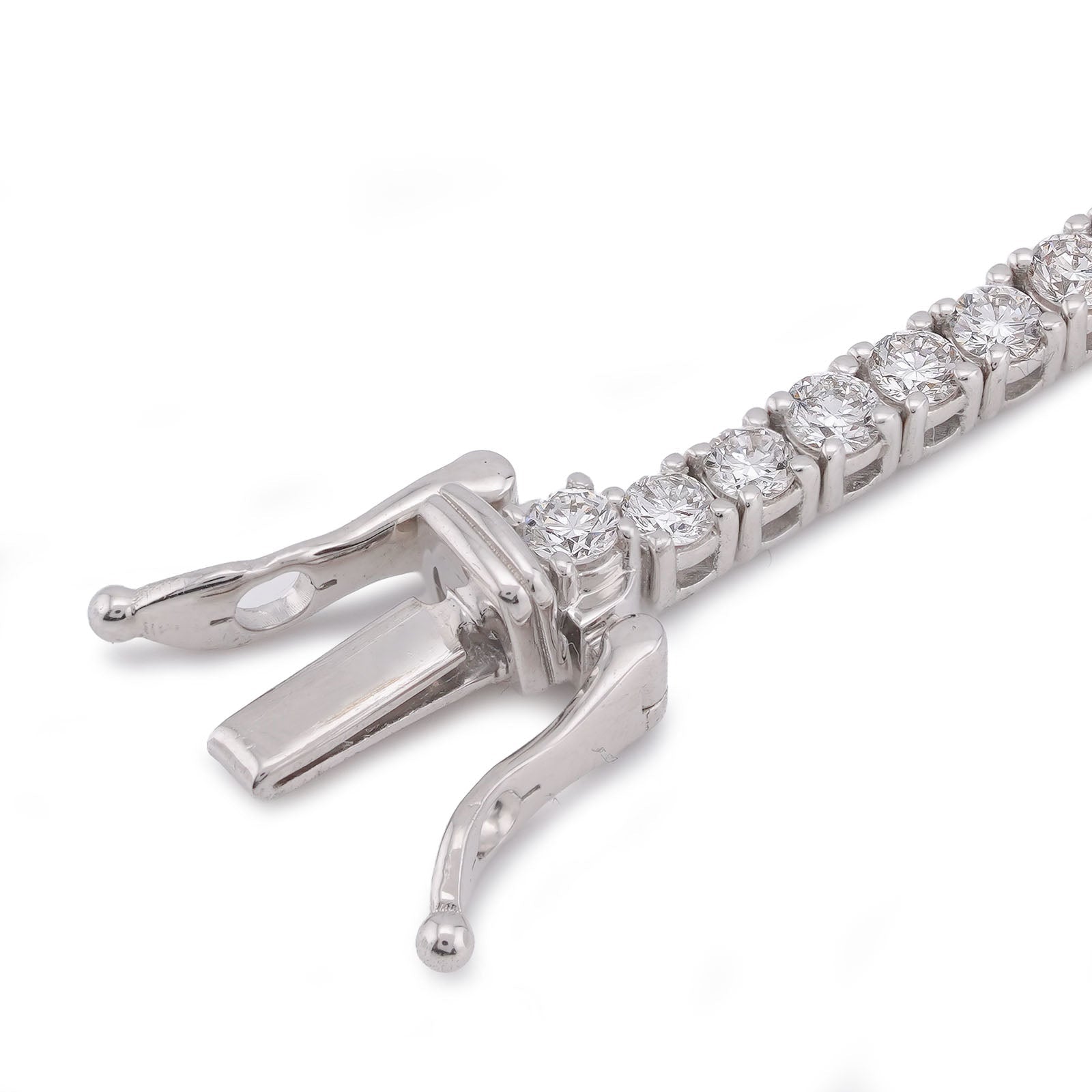 14K White Gold 2.81CT Lab Diamond 4 Pointer Tennis Bracelet 7" - Elite Jewelers-Bracelets