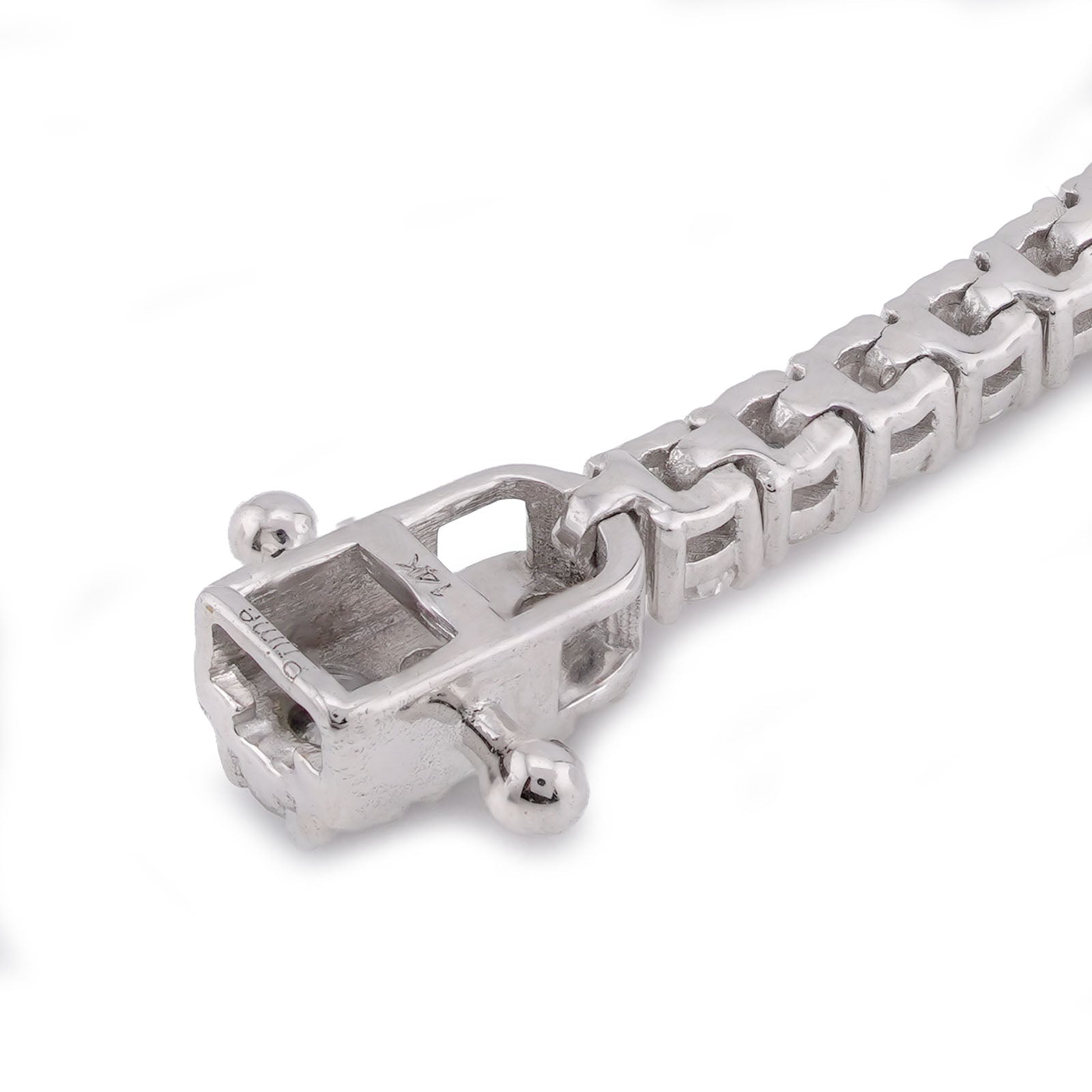 14K White Gold 2.81CT Lab Diamond 4 Pointer Tennis Bracelet 7" - Elite Jewelers-Bracelets
