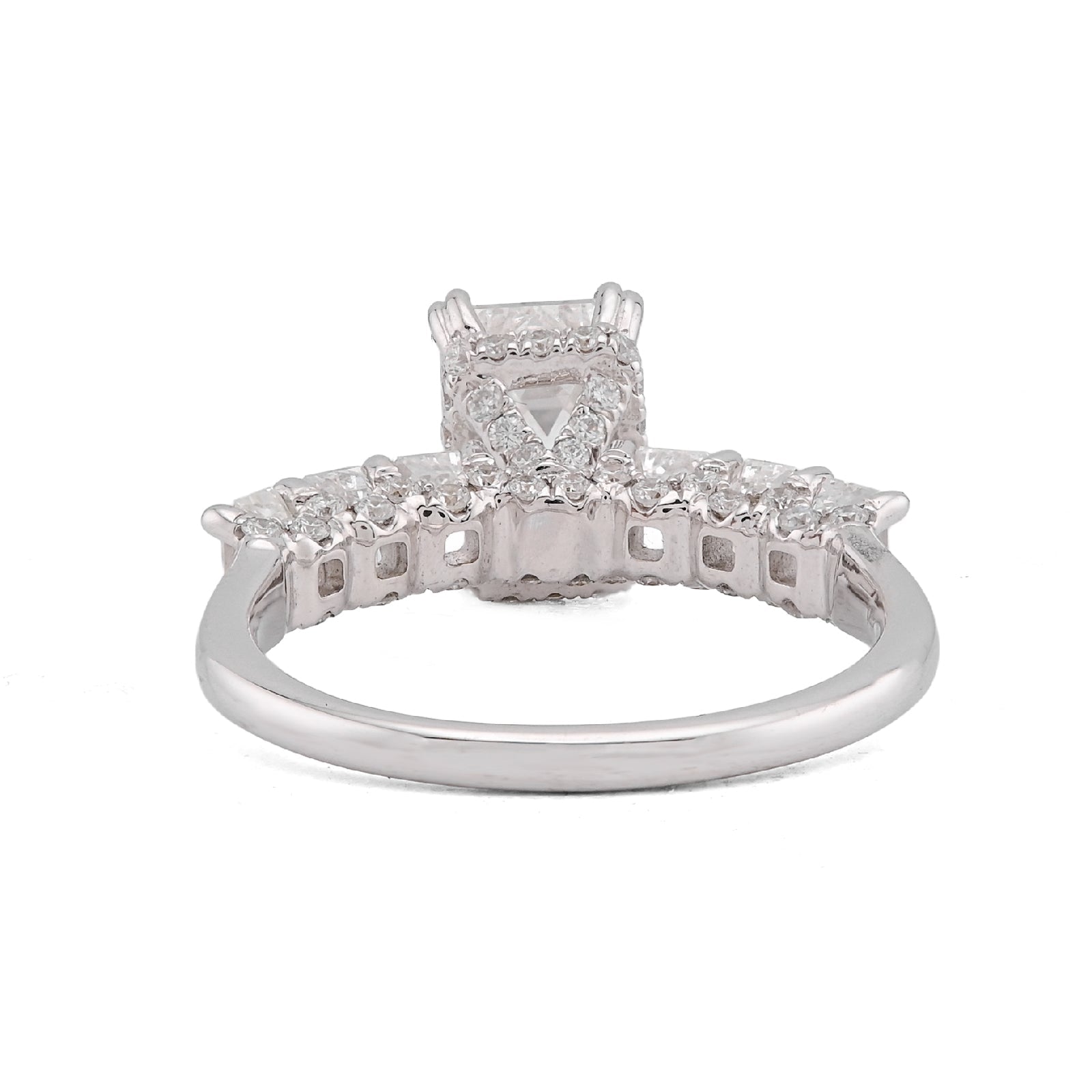 14K White Gold 3.62CT Princess Cut Centre Solitaire Lab Diamond Women Ring - Elite Jewelers-Rings