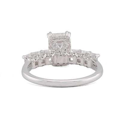 14K White Gold 3.62CT Princess Cut Centre Solitaire Lab Diamond Women Ring - Elite Jewelers-Rings