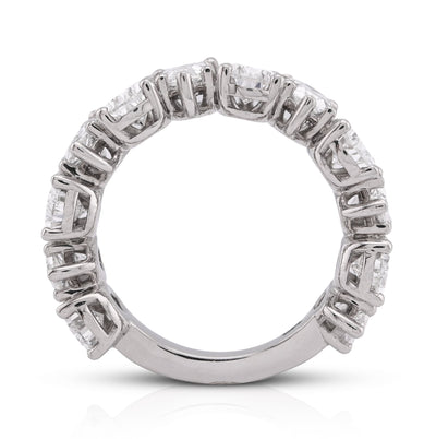 14K White Gold 5.95CT Tear Drop/Pear Shape Link Solitaire Diamonds Lab Women Ring - Elite Jewelers - Rings