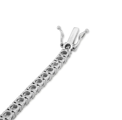 14K White Gold 6.85CT Lab Diamond 10 Pointer 3.5MM Men Women 11g Tennis Bracelet - Elite Jewelers - Bracelets