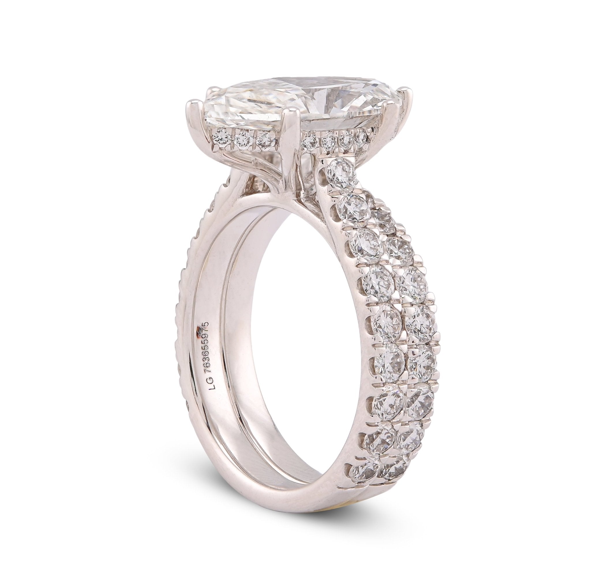 14K White Gold 6CT Centre Marquise Solitaire Lab Diamond Women Ring - Elite Jewelers-Rings