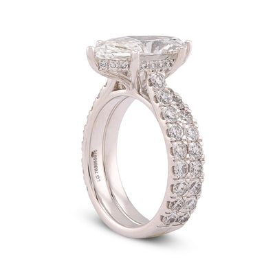 14K White Gold 6CT Centre Marquise Solitaire Lab Diamond Women Ring - Elite Jewelers-Rings